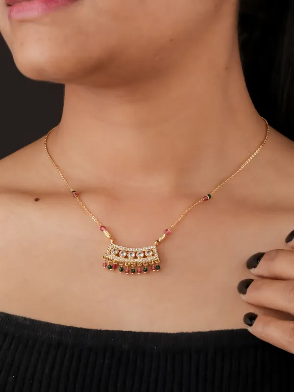 Gold_Brass_Alloy_18K_Tone_Plated_Mangalsutra_For_Women