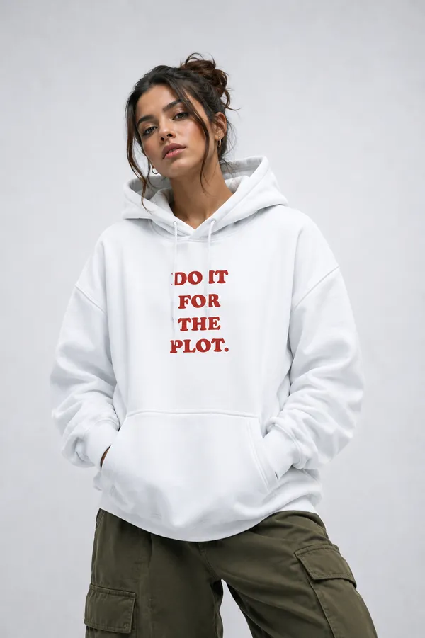 White_90%Cotton_10%_Poly_Oversized_Hoodie_For_Women