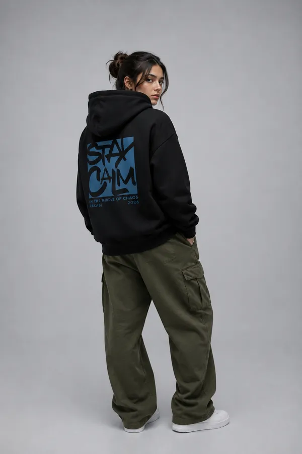 Navy_Blue_90%Cotton_10%_Poly_Oversized_Hoodie_For_Women