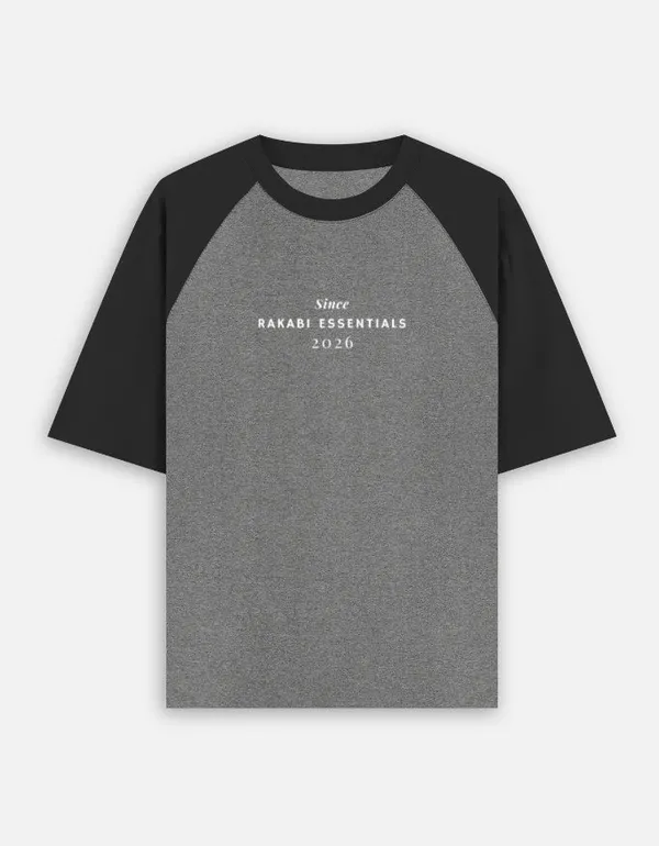 Grey_And_Black_Cotton_Raglan_T-Shirt_For_Men