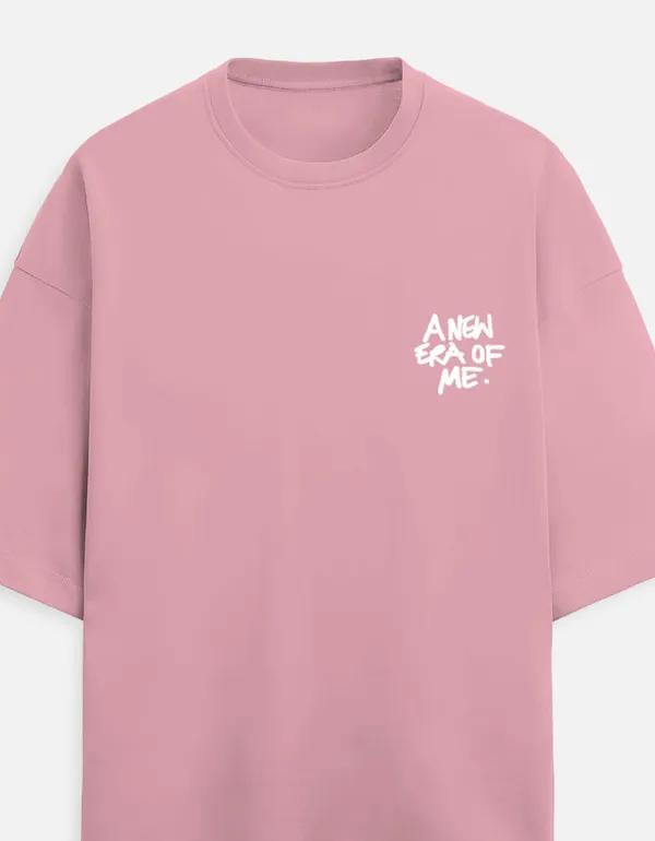 Pink_90%Cotton_10%_Poly_Oversized_T-Shirt_For_Unisex