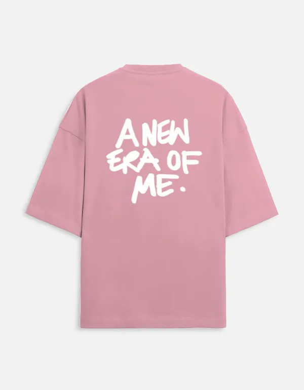Pink_90%Cotton_10%_Poly_Oversized_T-Shirt_For_Unisex