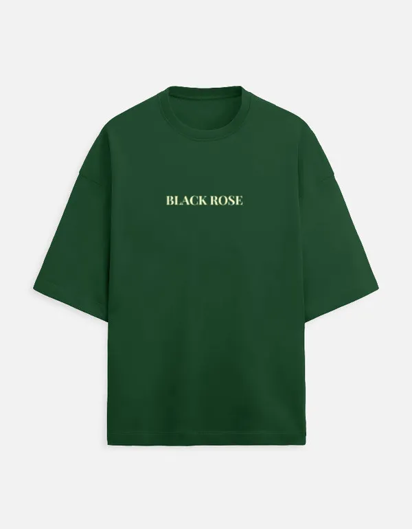 Bottle_Green_90%Cotton_10%_Poly_Oversized_T-Shirt_For_Unisex