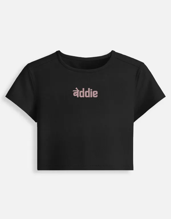 Black_Cotton_Crop_T-Shirt_For_Women