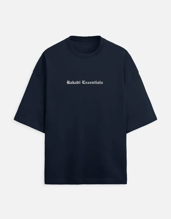 Navy_Blue_90%Cotton_10%_Poly_Oversized_T-Shirt_For_Men