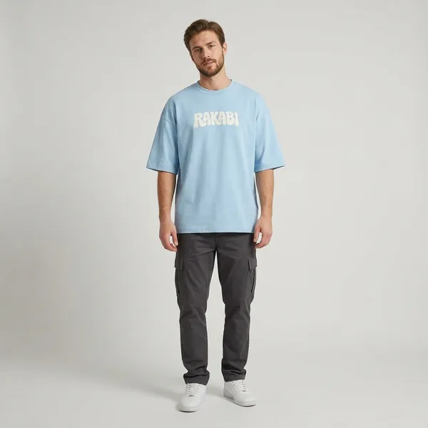 Baby_Blue_90%Cotton_10%_Poly_Oversized_T-Shirt_For_Unisex