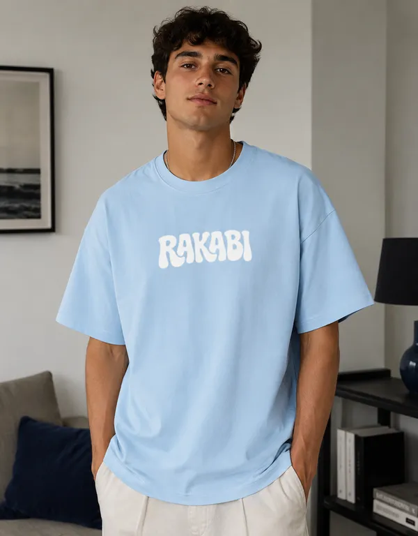 Baby_Blue_90%Cotton_10%_Poly_Oversized_T-Shirt_For_Unisex