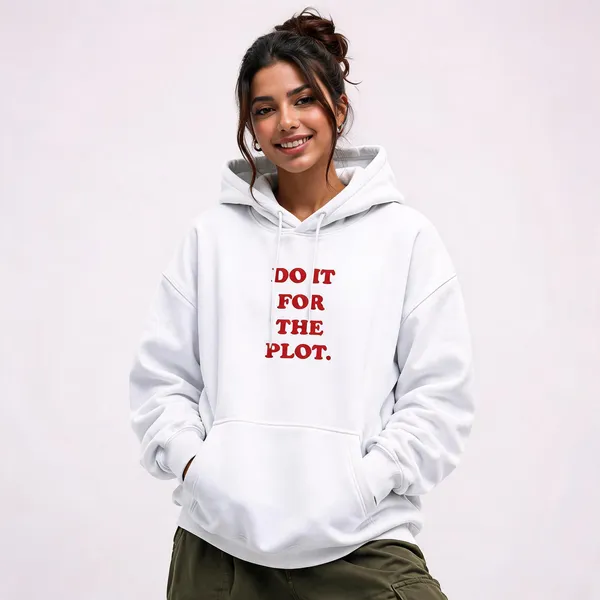 White_90%Cotton_10%_Poly_Oversized_Hoodie_For_Women