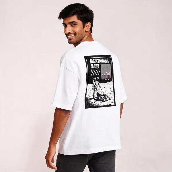 White_90%Cotton_10%_Poly_Oversized_T-Shirt_For_Men