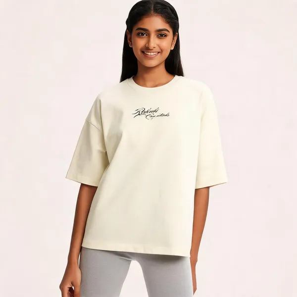 Off_White_90%Cotton_10%_Poly_Oversized_T-Shirt_For_Unisex