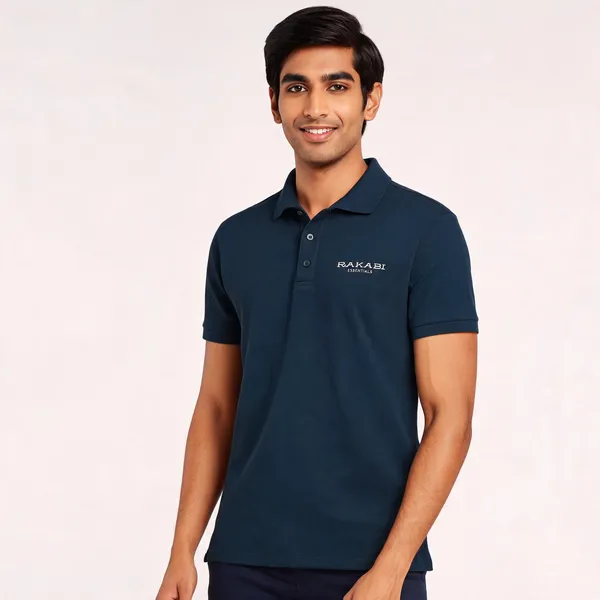 Navy_Blue_Cotton_Polo_T-Shirt_For_Men