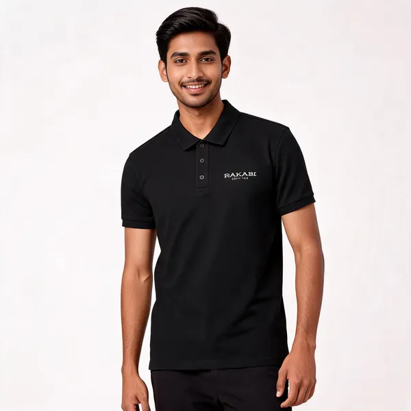 Black_Cotton_Polo_T-Shirt_For_Men
