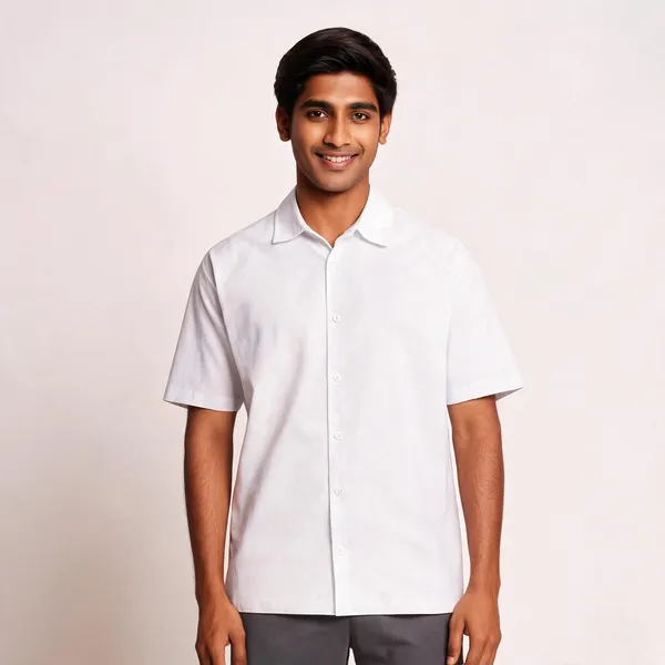 White_90%Cotton_10%_Poly_Oversized_Shirt_For_Men