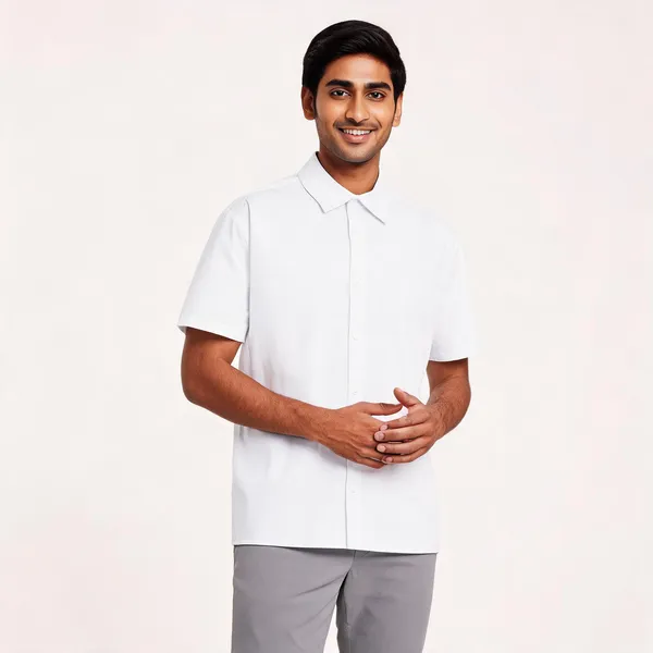 White_90%Cotton_10%_Poly_Oversized_Shirt_For_Men