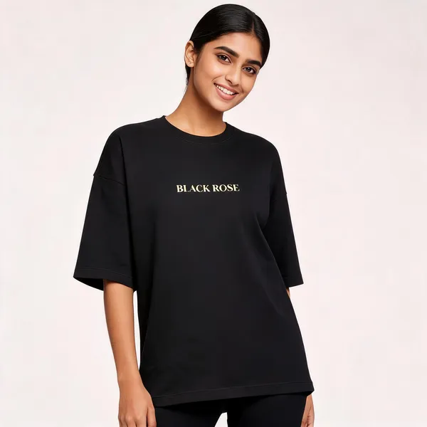 Black_90%Cotton_10%_Poly_Oversized_T-Shirt_For_Unisex