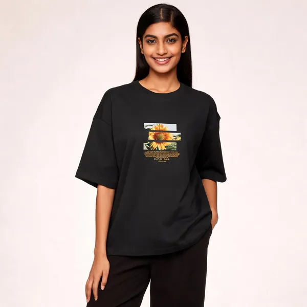 Black_90%Cotton_10%_Poly_Oversized_T-Shirt_For_Unisex