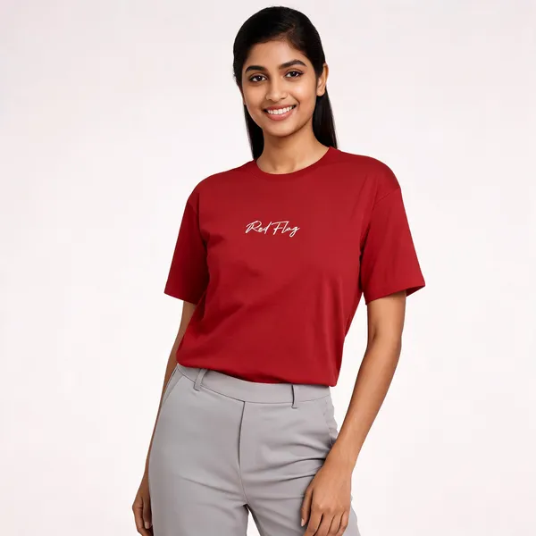 Red_Cotton_Regular_T-Shirt_For_Unisex