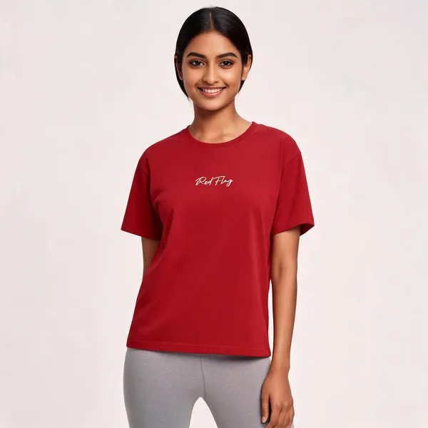 Red_Cotton_Regular_T-Shirt_For_Unisex