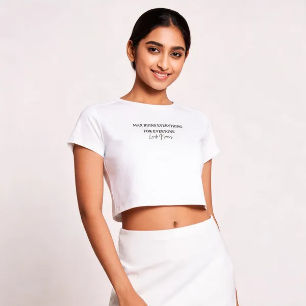White_Cotton_Crop_T-Shirt_For_Women