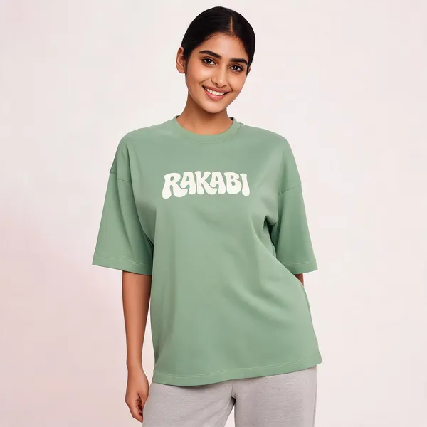Green_90%Cotton_10%_Poly_Oversized_T-Shirt_For_Unisex