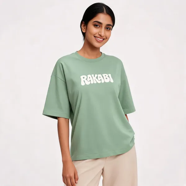 Green_90%Cotton_10%_Poly_Oversized_T-Shirt_For_Unisex