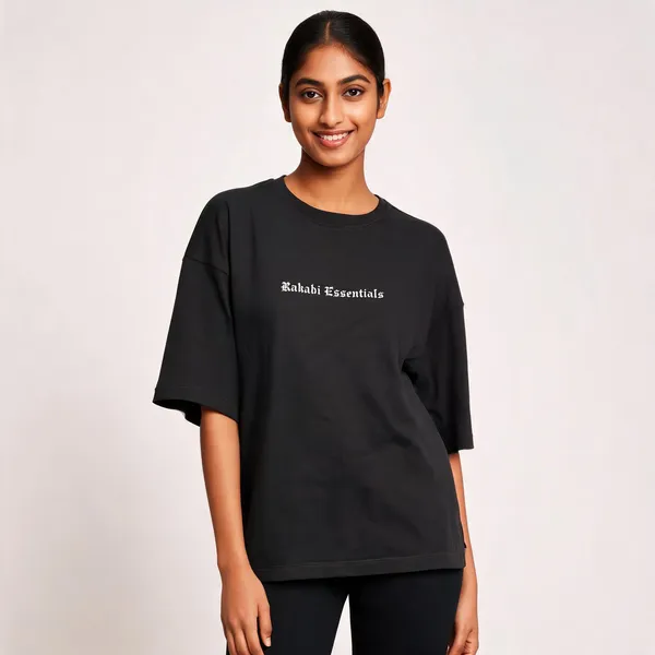 Black_90%Cotton_10%_Poly_Oversized_T-Shirt_For_Unisex