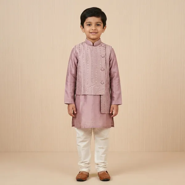 Dusky_Blush_Pink_Silk_Festive_Kurta_For_Boys