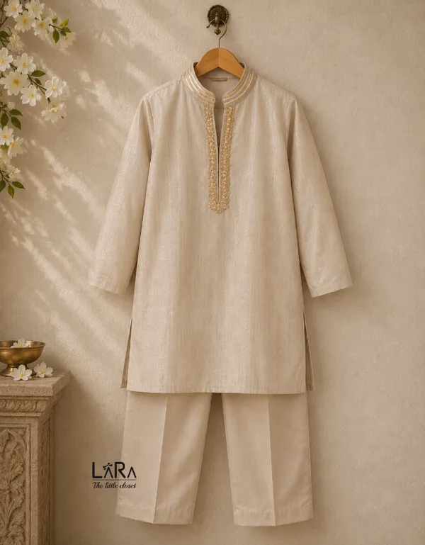 Classy_golden_kurta_for_little_boys