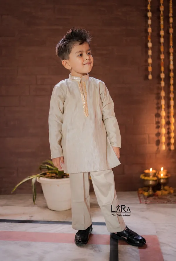 Classy_golden_kurta_for_little_boys