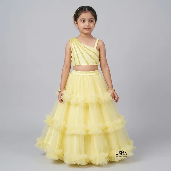 Yellow_Pastel_Frill_Lehenga_For_Girls
