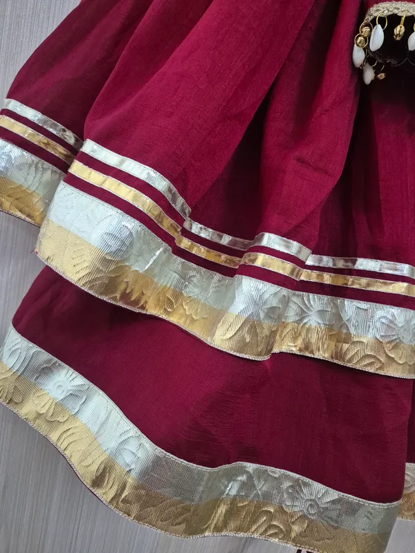 maroon_ghagra_choli_for_little_girls,_halter_neck_blouse,_Indian_ethnic_wear,_kids_lehanga