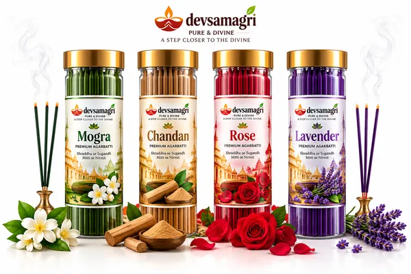 Devsamagri_Divine_Fragrance_Collection_–_4_Premium_Agarbatti_Combo_|_Mogra,_Chandan,_Rose_&_Lavender_|_60_Sticks_Each