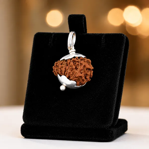 Original_13_Mukhi_Java_Rudraksha_Pendant_With_Silver_Cap_Sacred_Thirteen_Face_Locket_For_Spiritual_Growth_Divine_Blessings