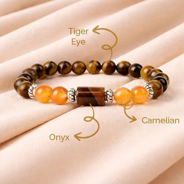 Leo_Singha_Rashi_Zodiac_Bracelet_Tiger_Eye_Carnelian_Citrine_Gemstone_Bracelet_Adjustable