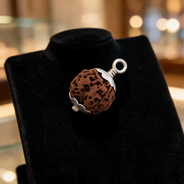 Original_4_Mukhi_Nepali_Rudraksha_Pendant_With_White_Cap_Sacred_Locket_For_Wisdom_Learning_Spiritual_Growth