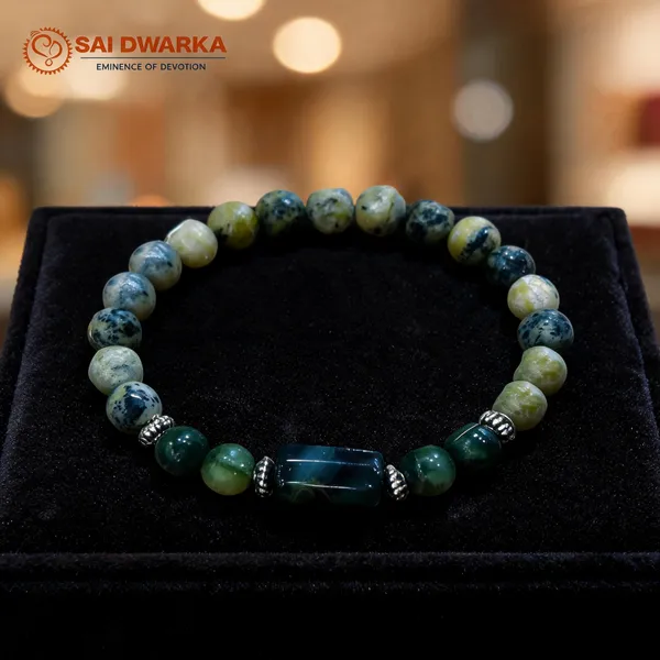 Virgo_Kanya_Rashi_Zodiac_Bracelet_Unakite_Rose_Quartz_Smoky_Quartz_Gemstone_Bracelet_Adjustable