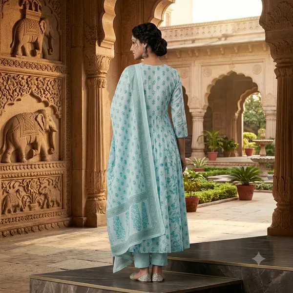 Aqua_Muslin_Straight_Chikankari_Embroidered_Suit_Set_For_Women