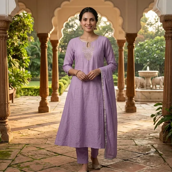 Purple_Mul_Chanderi_A-Line_Embroidered_Anarkali_Kurta_Set_For_Women