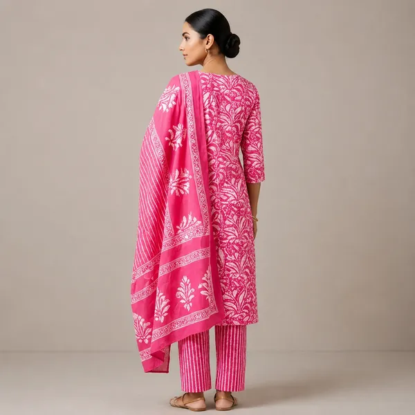 Pink_Cotton_Straight_Floral_Print_Embroidered_Kurta_With_Dupatta_Set_For_Women