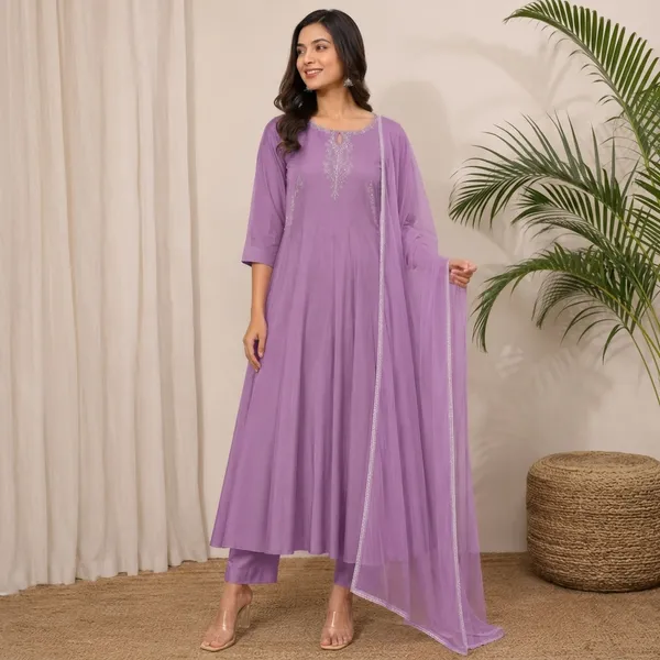 Purple_Mul_Chanderi_A-Line_Embroidered_Anarkali_Kurta_Set_For_Women
