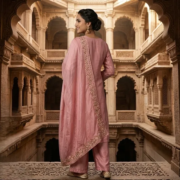 Pink_Satin_Silk_Straight_Embroidered_Kurta_Pant_With_Dupatta_Set__For_Women