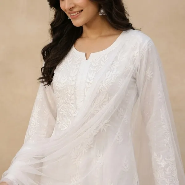 White_Muslin_Straight_Chikankari_Embroidered_Suit_Set_For_Women