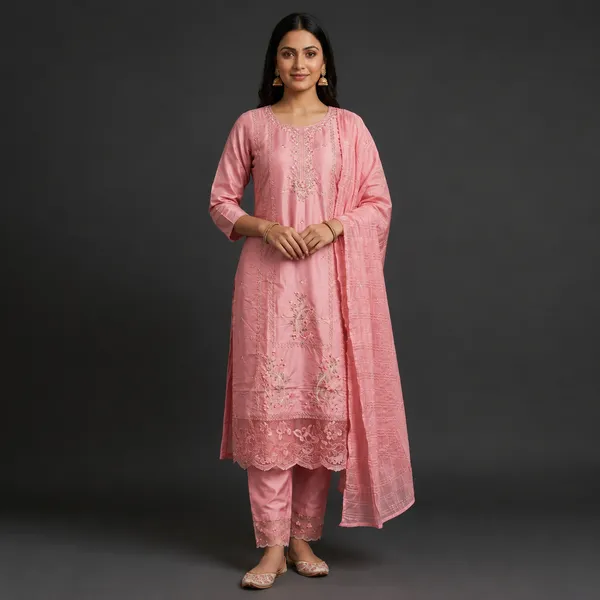 Pink_Chanderi_Straight_Embroidered_Kurta_With_Dupatta_For_Women