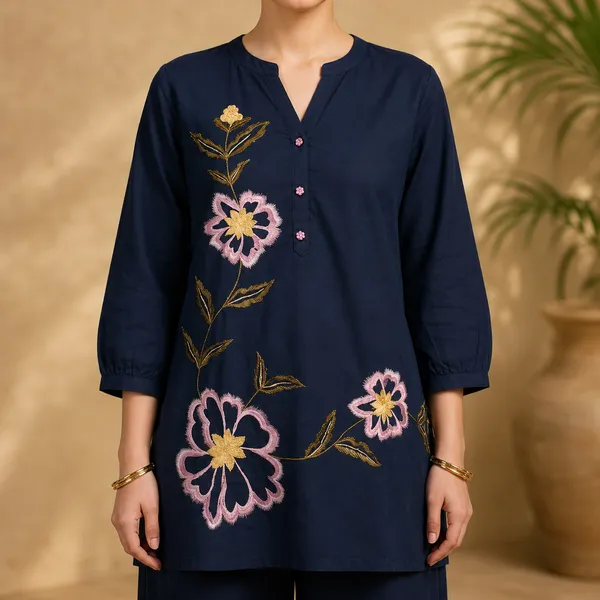 Navy_Blue_Flex_Cotton_Straight_Embroidered_Co-Ord_Set_For_Women