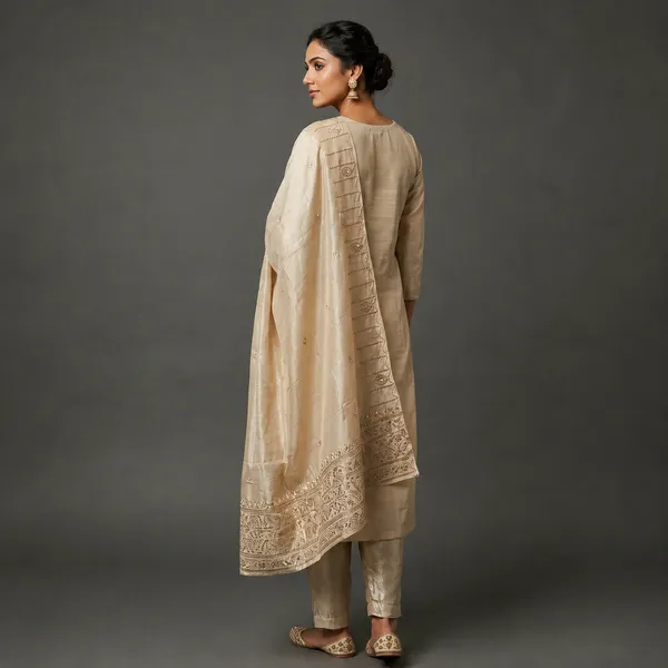 Beige_Silk_Straight_Embroidered_Kurta_With_Pants_And_Dupatta_Set_For_Women