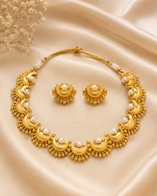 Golden_Brass_And_Copper_Short_Chandrakor_Necklace_For_Women