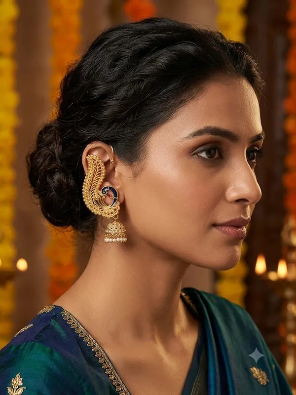 Golden_Brass_And_Copper_Earcuffs_For_Women