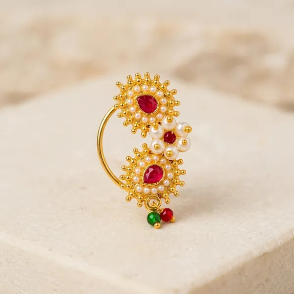 Pearl_And_Multicolor_Brass_And_Copper_Nath_For_Women