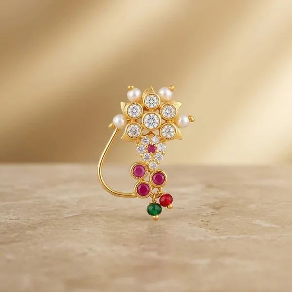 Golden_And_Multicolor_Brass_And_Copper_Nath_For_Women
