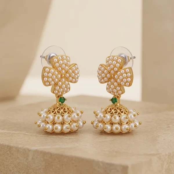 Pearl_Brass_And_Copper_Jhumka_For_Women